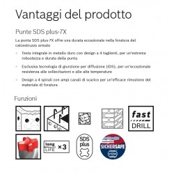 PUNTA PER MARTELLI SDS PLUS 7X BOSCH