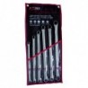 SERIE 6 CHIAVI POLIGONALI DOPPIE DIRITTE CROMATE EXTRA LUNGHE 10/24MM FERMEC